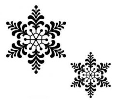 Creative Expressions Cling Stamp -Feathery  Snowflake