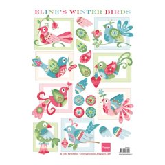 Marianne Designs Decoupage Sheet A4 - Eline's Winter Birds