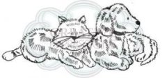 *SALE* Creative Expressions Best Friends (Dog & Cat) Pre Cut Stamp  Was £4.99  Now £2.49