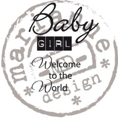 Marianne Design Clear Stamp - Baby Girl Welcome to the World