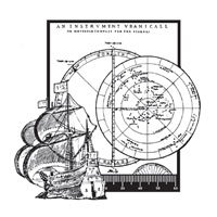 Woodware Clear Magic Stamp - Ship and Compass