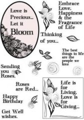 *SALE* Creative Expressions -John Lockwood Stamp Set - Elements Scribble Rose  Was £11.99  Now £5.99