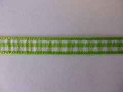 Crafts Too Gingham Ribbon 6mm x 20 m - Leaf Green
