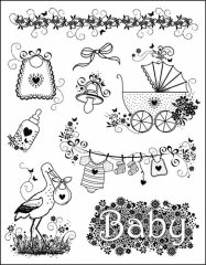 Viva Decor Clear Stamps Set - Birth (Baby)