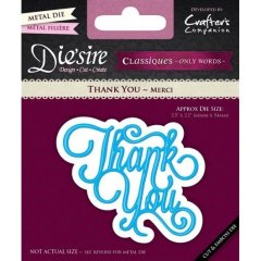 *SALE* Die'sire Classiques Only Words - Thank You  Was £5.99  Now £3.49