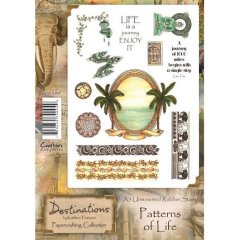 *SALE* Destinations A5 Unmounted Rubber Stamp - Patterns of Life  Was £9.99  Now £4.99