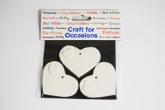 Crafts for Occasions Small White Hearts (x3)