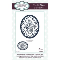 Sue Wilson Die - Expressions Collection - Ornate Oval Special Day