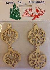 Craft for Christmas Embellishments - Natural Baubles