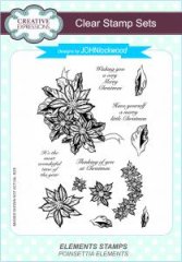 *SALE* Creative Expressions - John Lockwood Stamp Set - Poinsettia Elements