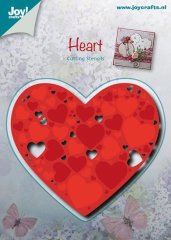 Joy Crafts Cutting and Debossing Stencil - Heart Filled with Hearts