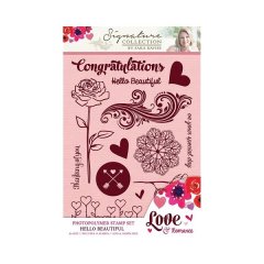 *SALE* Crafter's Companion Sara Collection Love and Romance Stamp set - Hello Beautiful