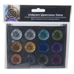Cosmic Shimmer Iridescent Watercolour Pallet Set 10 -Decadent and Precious Metals