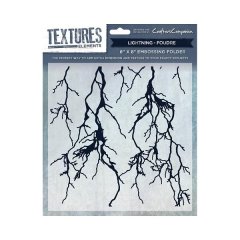 Crafter's Companion Textures Elements 8" x 8" Embossing Folder - Lightning