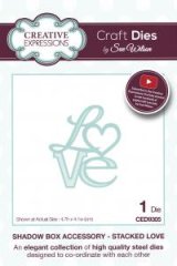 Sue Wilson Die - Shadow Boxes Accessory - Stacked Love