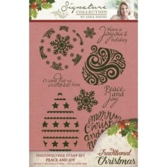 *SALE* Sara Signature Collection - Traditional Christmas Stamp set - Peace and Joy Was £4.99  Now £2.49