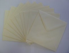 Square Envelopes 155mm x 155mm 10 Pack- IVORY