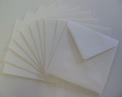 Square Envelopes 155mm x 155mm 10 Pack-WHITE