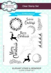*SALE* Creative Expressions- John Lockwood stamp set - Elegant Stars and Reindeer