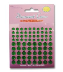 Crafts Too  Adhesive Diamond Gems - Green