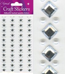 Eleganza Craft Gems - 8mm Square Diamonds / 4mm Pearls