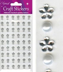 Eleganza Craft Gems - 8mm Flower / 6mm Pearls