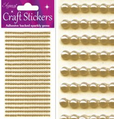 Eleganza Craft Gems - 3mm Pearls Gold