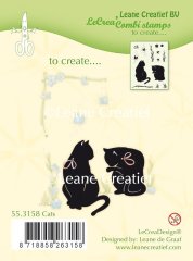 Leane Creatief Combi Clear Stamp - Cats