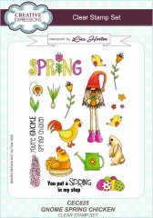 *SALE* Creative Expressions - Lisa Horton Clear Stamp set - Gnome Spring Chicken