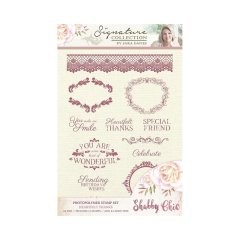 Crafter's Companion Sara Signature Collection - Shabby Chic Photopolymer Stamp - Heartfelt Thanks