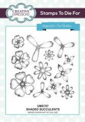 *SALE* Creative Expressions Cling Stamp to Die for - Shaded Succulents