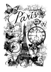 Woodware Clear Stamp - Paris Collage
