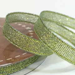 Golden Accents Sparkly Metallic Ribbon 6mm - Green
