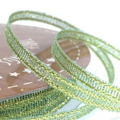 Golden Accents Sparkly Metallic Ribbon 3mm -Green
