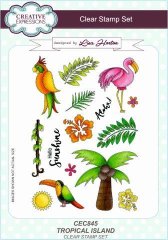 *SALE* Creative Expressions A5 Clear Stamp Set designed by Lisa Horton - Tropical Island