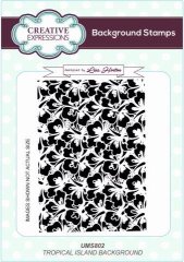 *SALE* Creative Expressions designed by Lisa Horton A6 Cling Background Stamp - Tropical Island  Was £7.99  Now £3.99
