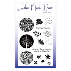 John Next Door Clear Stamp set -Circle Leaves