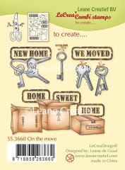 Leane Creatief Combi Clear Stamp Set - On the Move