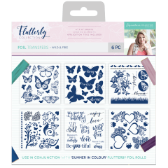 *SALE* Sara Signature Collection Flutterby 6" x 6" Foil Transfers - Wild & Free  Was £5.99  Now £2.99