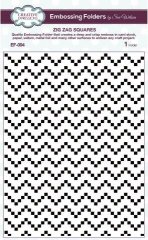 Creative Expressions  5 3/4" X 7 1/2" Embossing Folder-Zig Zag Squares