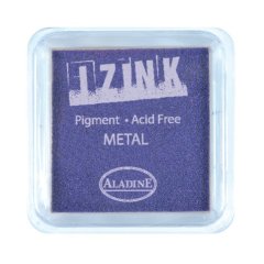Izink Pigment Ink Pad - 5cm x 5cm Metal Purple