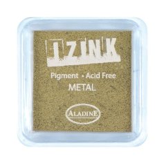Izink Pigment Ink Pad - 5cm x 5cm Metal Gold