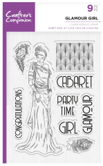 *SALE* Crafter's Companion Clear Acrylic Stamp - Glamour Girl - Roaring 20s Collection