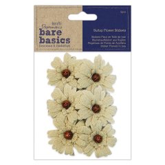 Papermania Bare Basics -Burlap Flowers Bead (6 pcs)