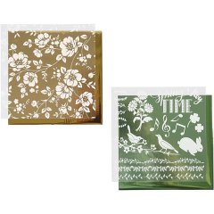 *SALE* Creativ Deco Foil and Transfer sheets - Flowers (Green and Gold) WAS £3.60 NOW £1.99