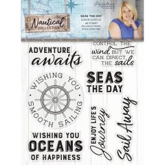 Crafter's Companion Sara Signature Collection - Nautical Acrylic Stamp set  Seas the Day