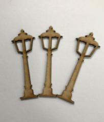 Daisy Jewels and Craft  MDF- Lamp Post 3pk