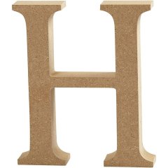 MDF Letter H   Height: 8 cm
