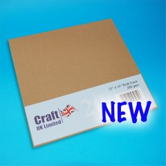 Craft UK 12 X 12 Kraft Card. 280gsm (pk 20)