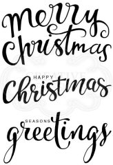 Woodware clear stamp - Big Christmas Words